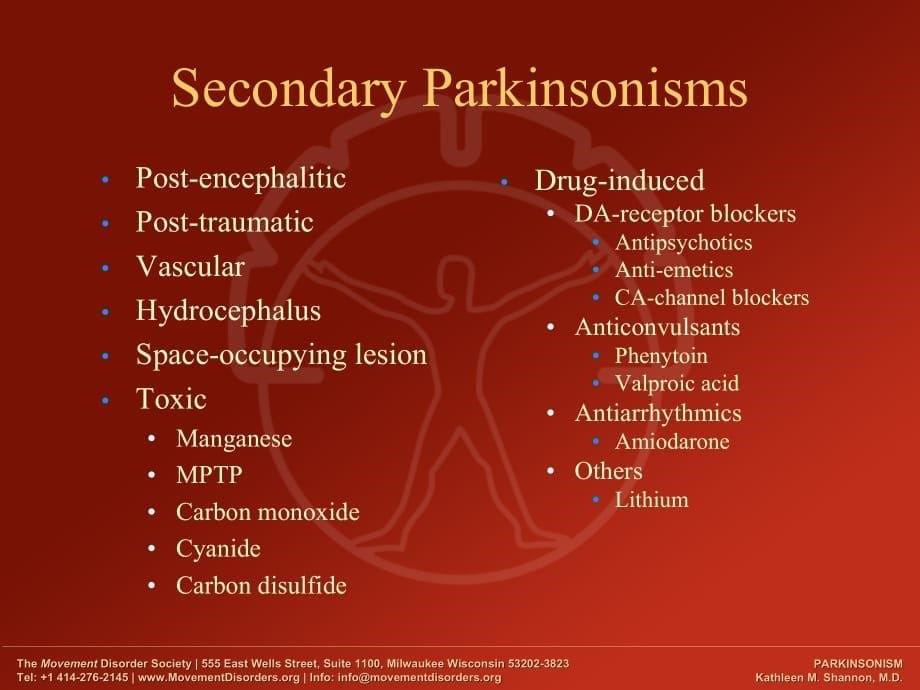 临床医学讲解习题考题parkinsonism_第5页