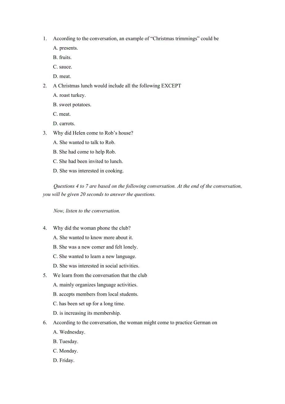 2013全国英语专业四级考试真题与参考答案word版_第2页