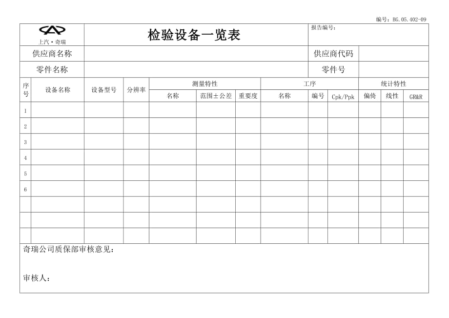 《精编》企业设备管理表格汇编14_第1页