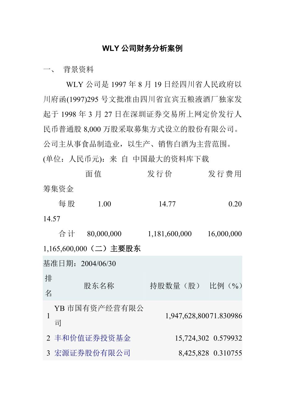 《精编》企业综合财务分析案例(7个doc、19个ppt)2_第1页