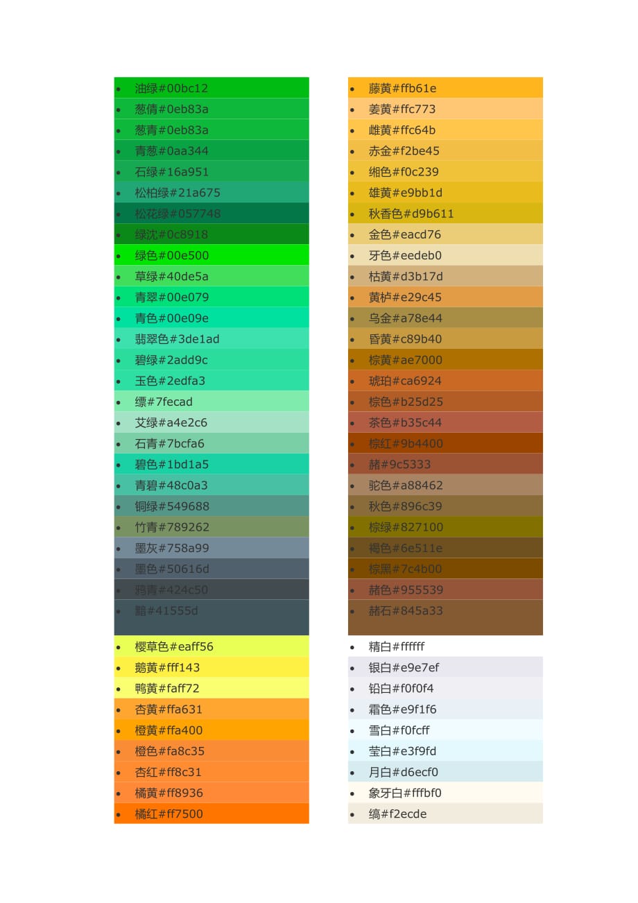 中国传统颜色16进制代码对照表-HTML.doc_第2页