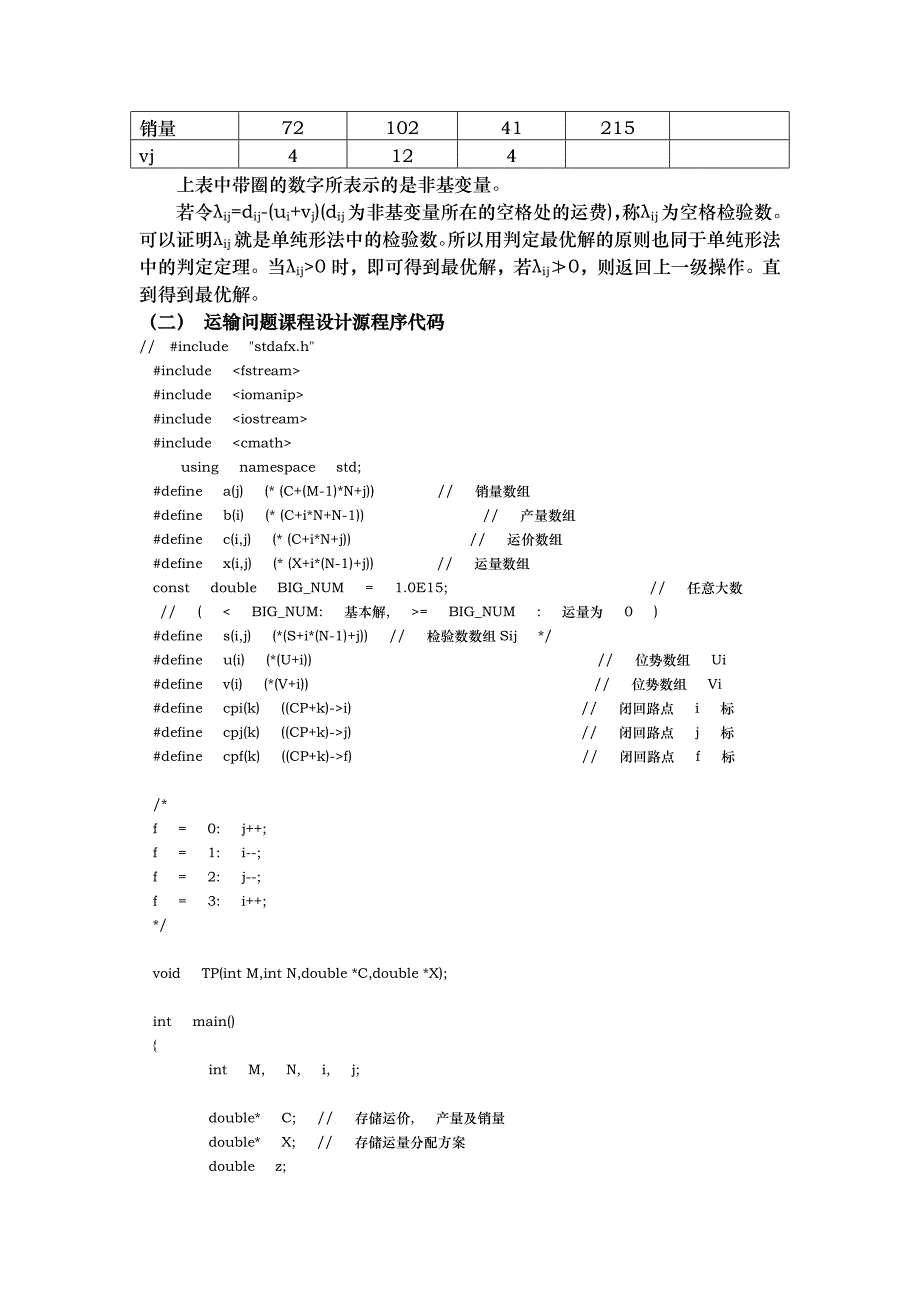 运筹学_运输问题课程设计报告_第4页