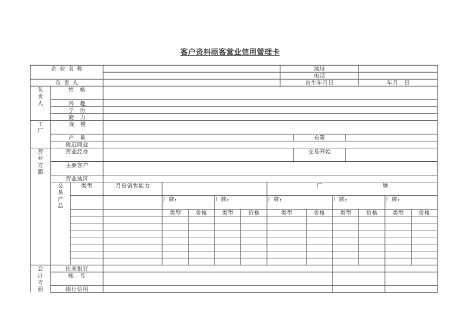 《精编》客户管理表格大全14_第1页