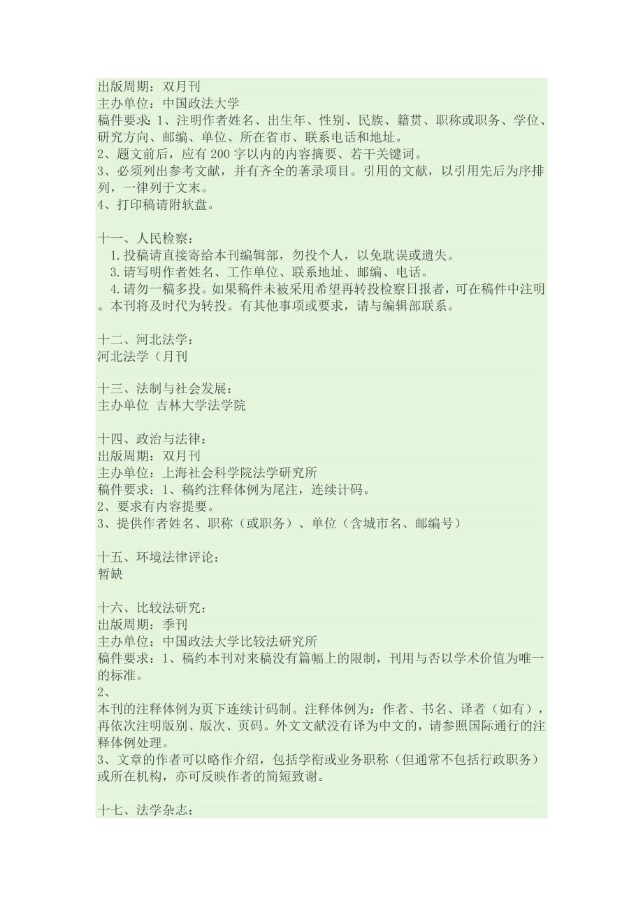 二十一种法学类核心期刊汇集.doc_第4页