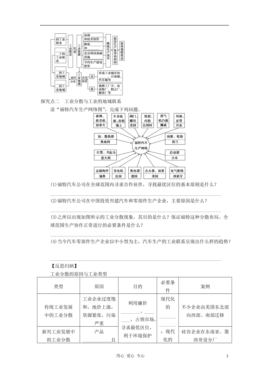 2013届高考地理一轮复习 33 工业地域的形成学案.doc_第3页