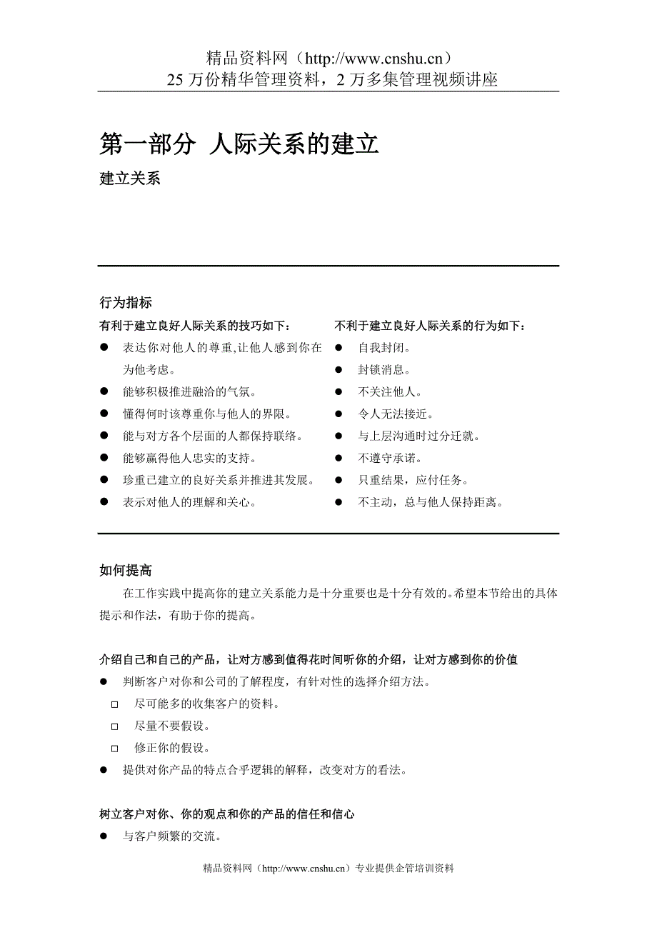 2020年(发展战略）某添料公司销售人员人际交往能力与团队合作发展指导__第1页