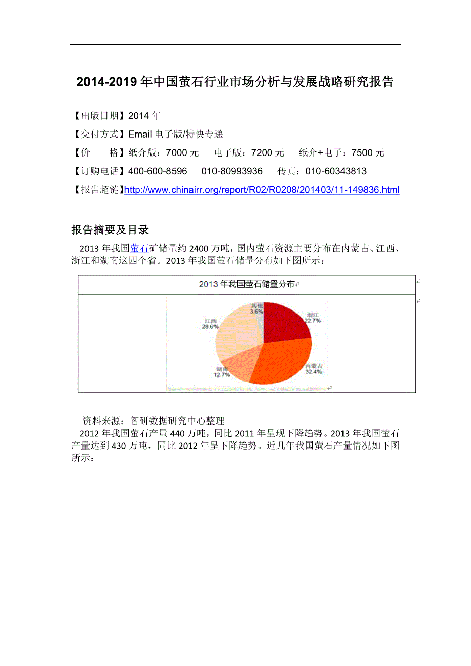 2020年(发展战略）XXXX-2019年中国萤石行业市场分析与发展战略研究报告__第4页