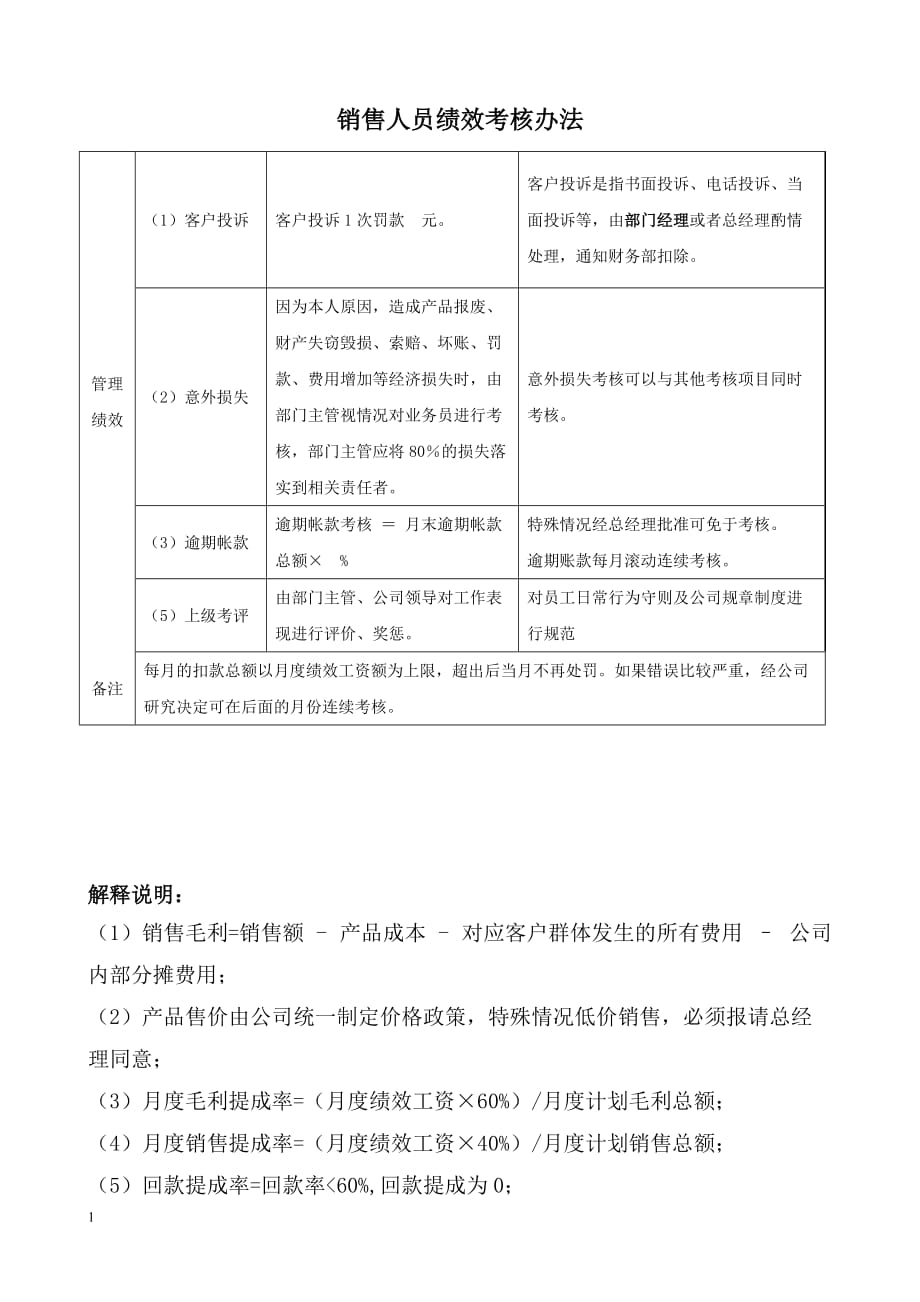 销售人员绩效考核办法电子教案_第2页