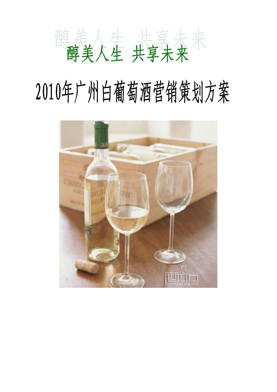 2010年广州白葡萄酒营销策划方案_第1页