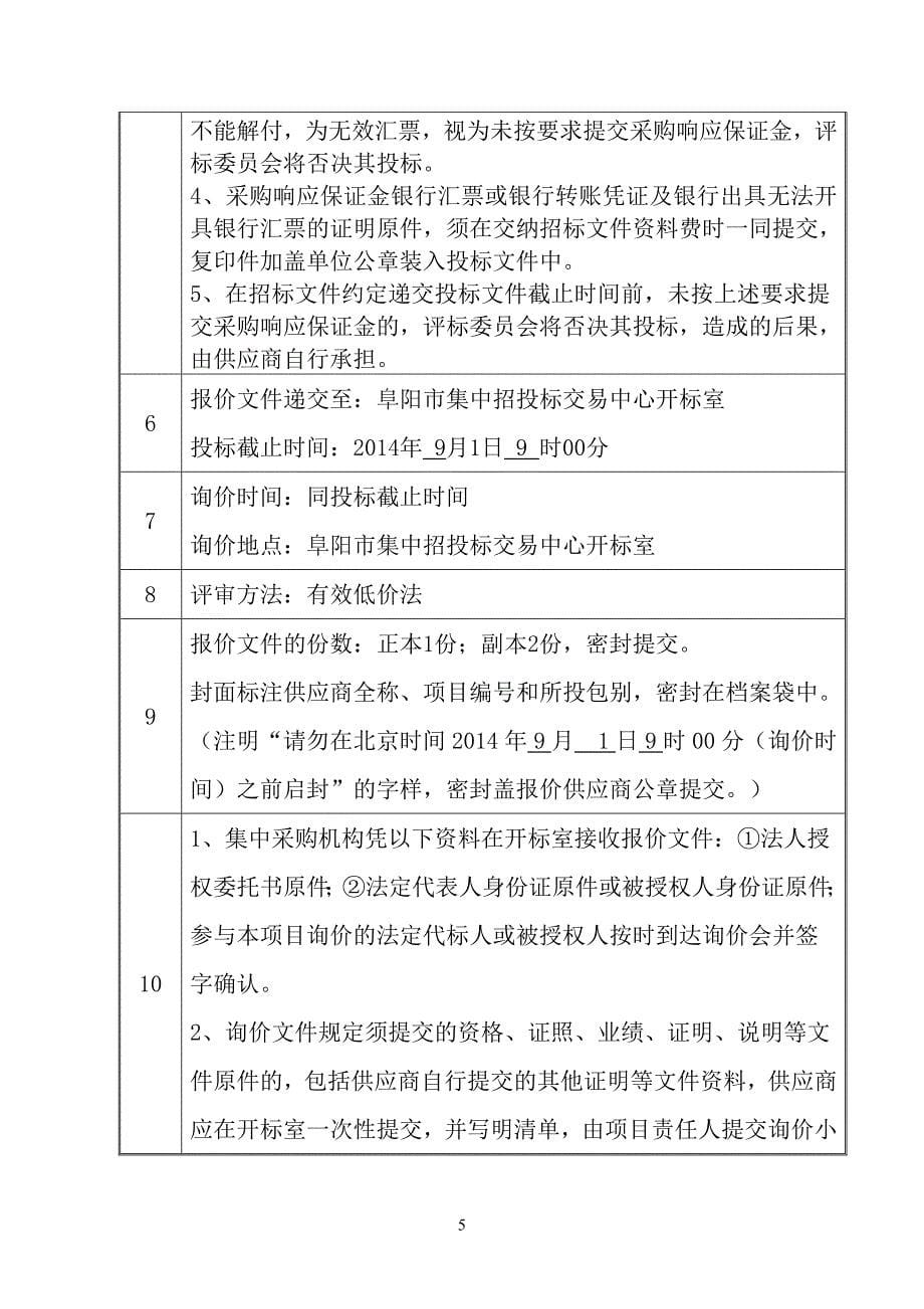 2020年（会议管理）办公设备、视频会议系统、电视机、碎纸机项目询价文件(DOC 26页)_第5页