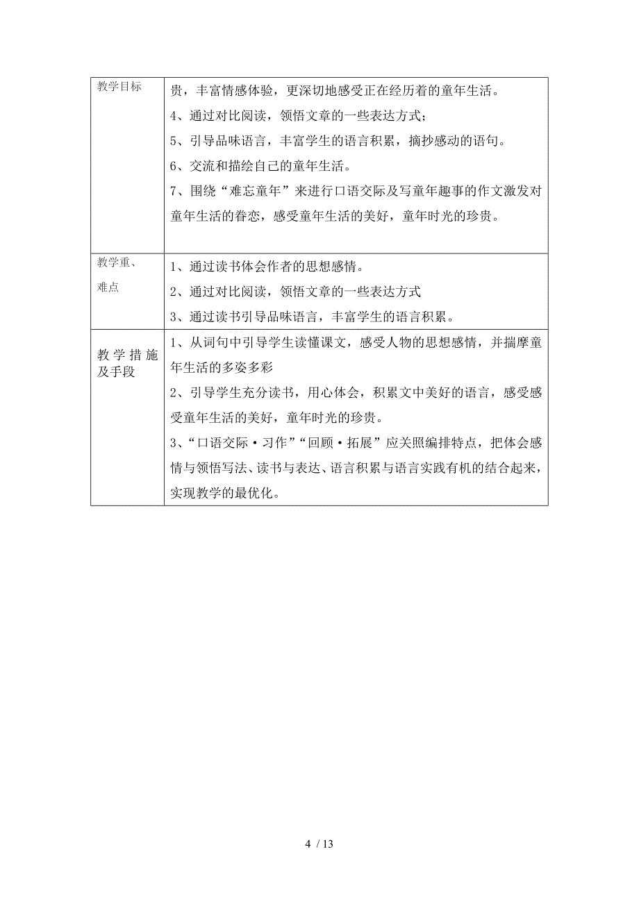 小学语文五年级下册单元备课_第4页