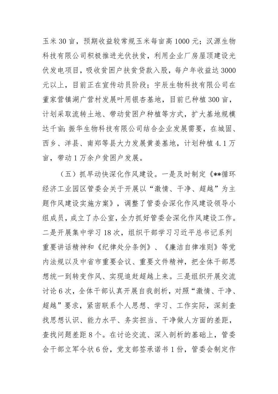 工业园区上半年工作总结和下半年工作计划四篇与区工业园区管委员2017年党建工作总结_第5页