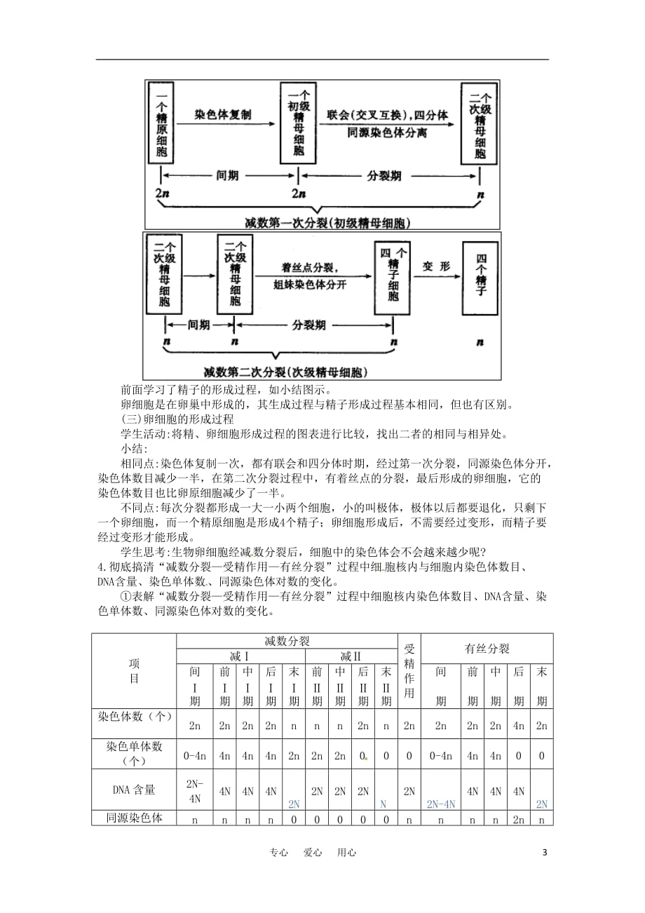 高中生物 2.1《减数分裂》教案 苏教版必修2.doc_第3页