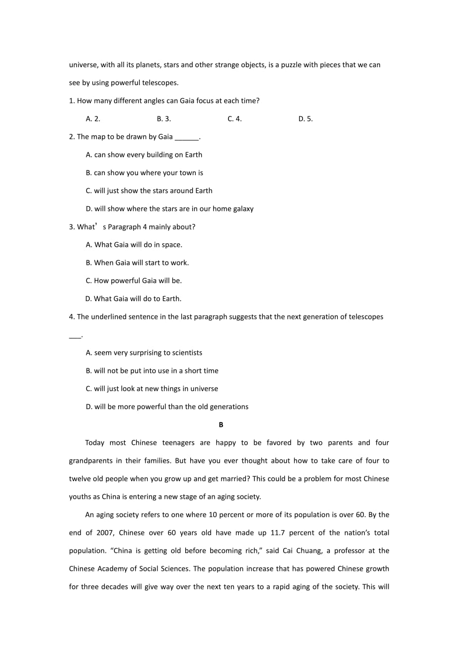 江西省赣州市学年高一英语上学期第一次月考试题（PDF）_第2页