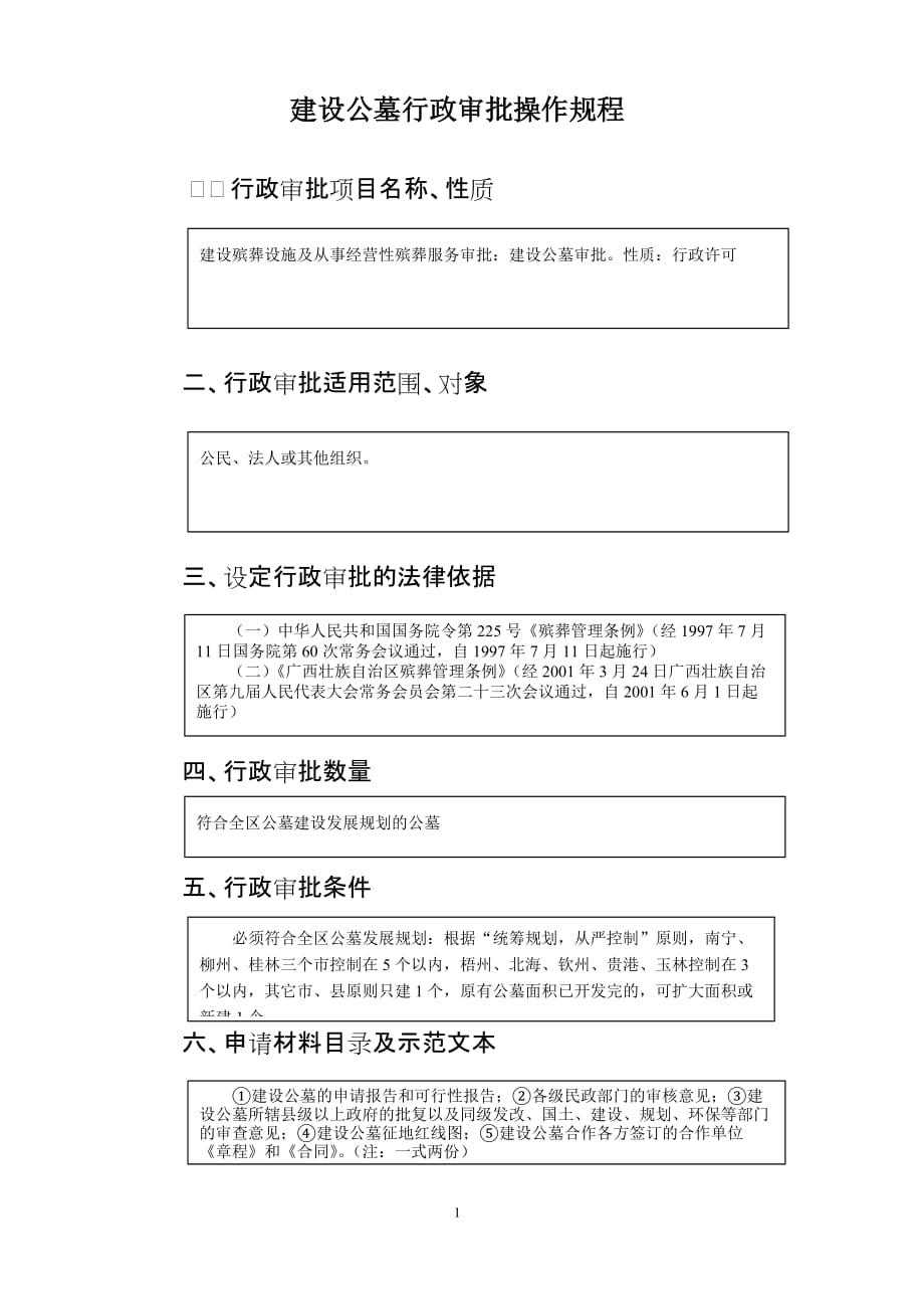 （2020年）行政审批项目操作规程（殡葬管理）-一、__第1页