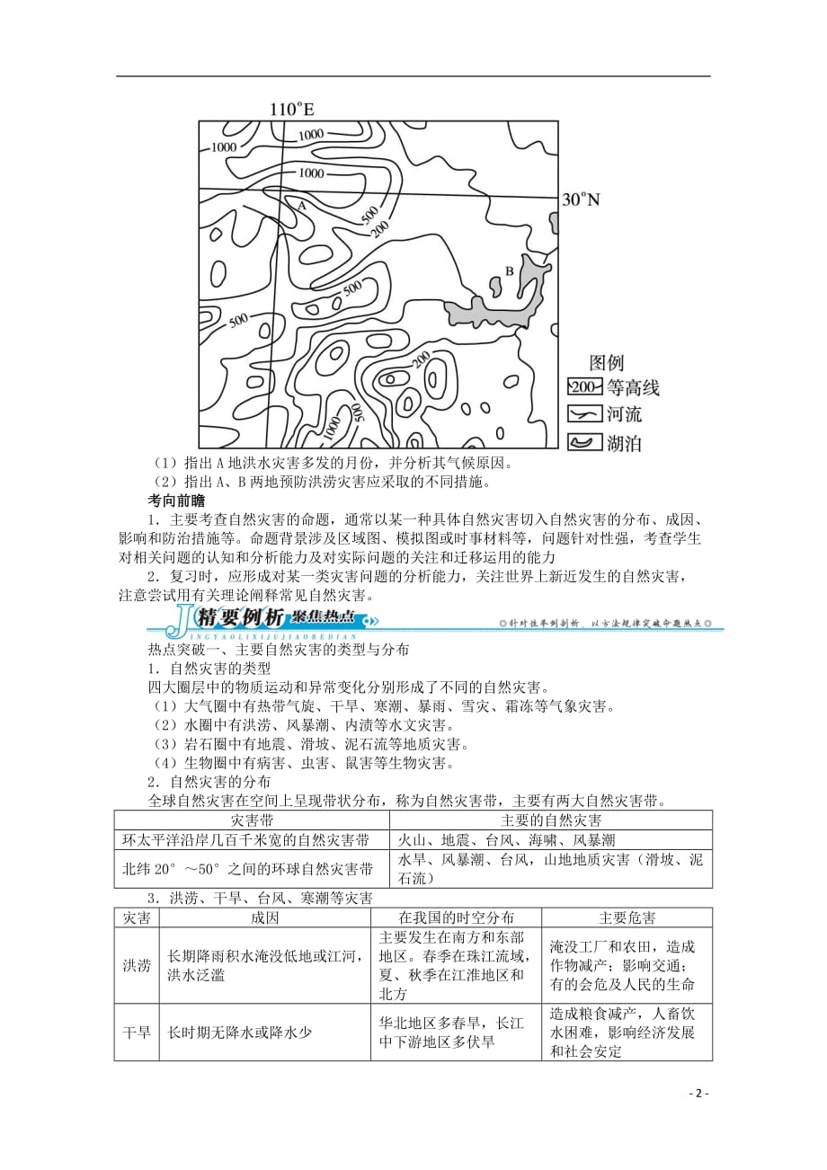 安徽省2013年高考地理第二轮复习 专题20 自然灾害与防治 新人教版.doc_第2页