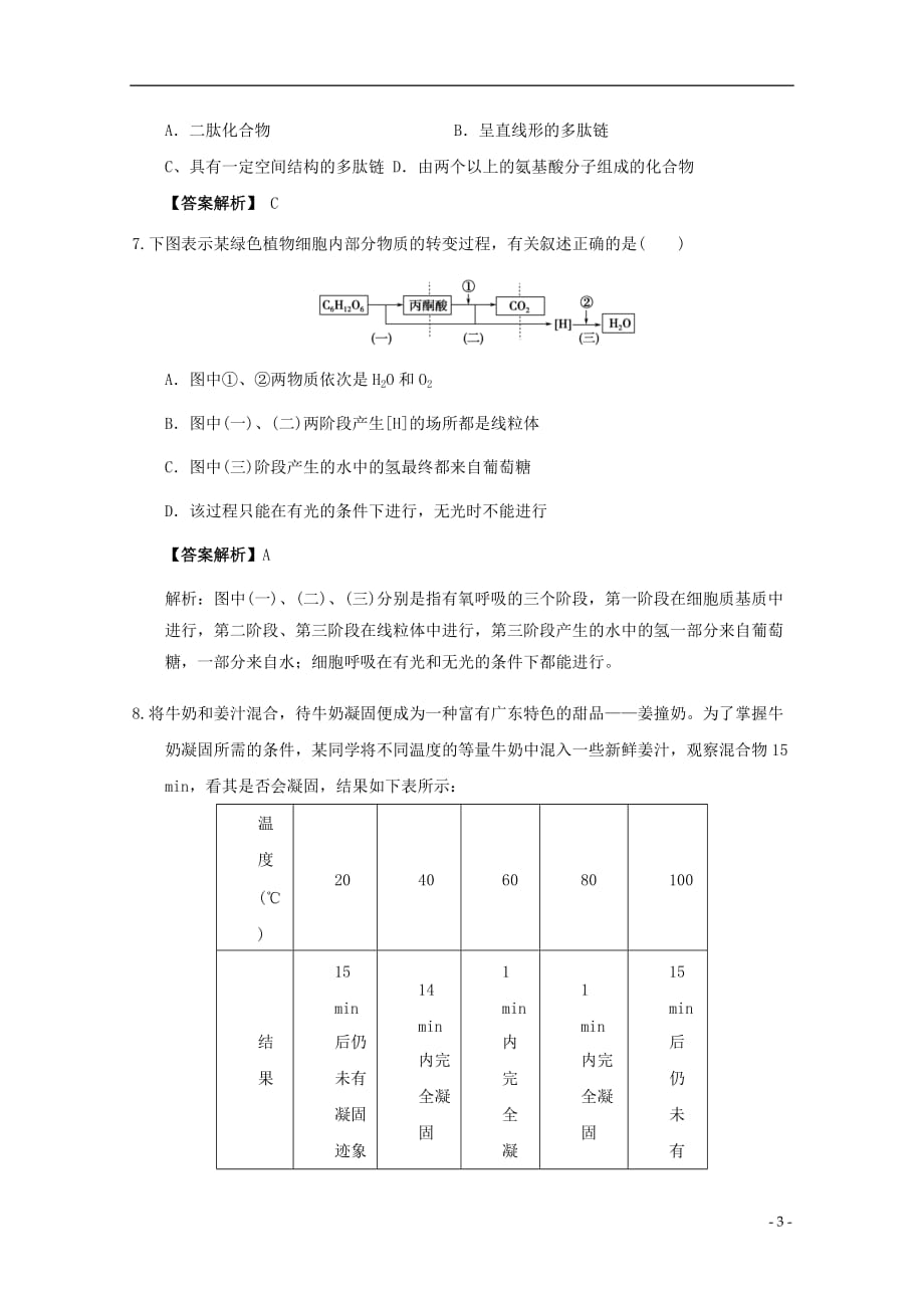 2012年高三生物二轮专题演练 分子与细胞专题39.doc_第3页