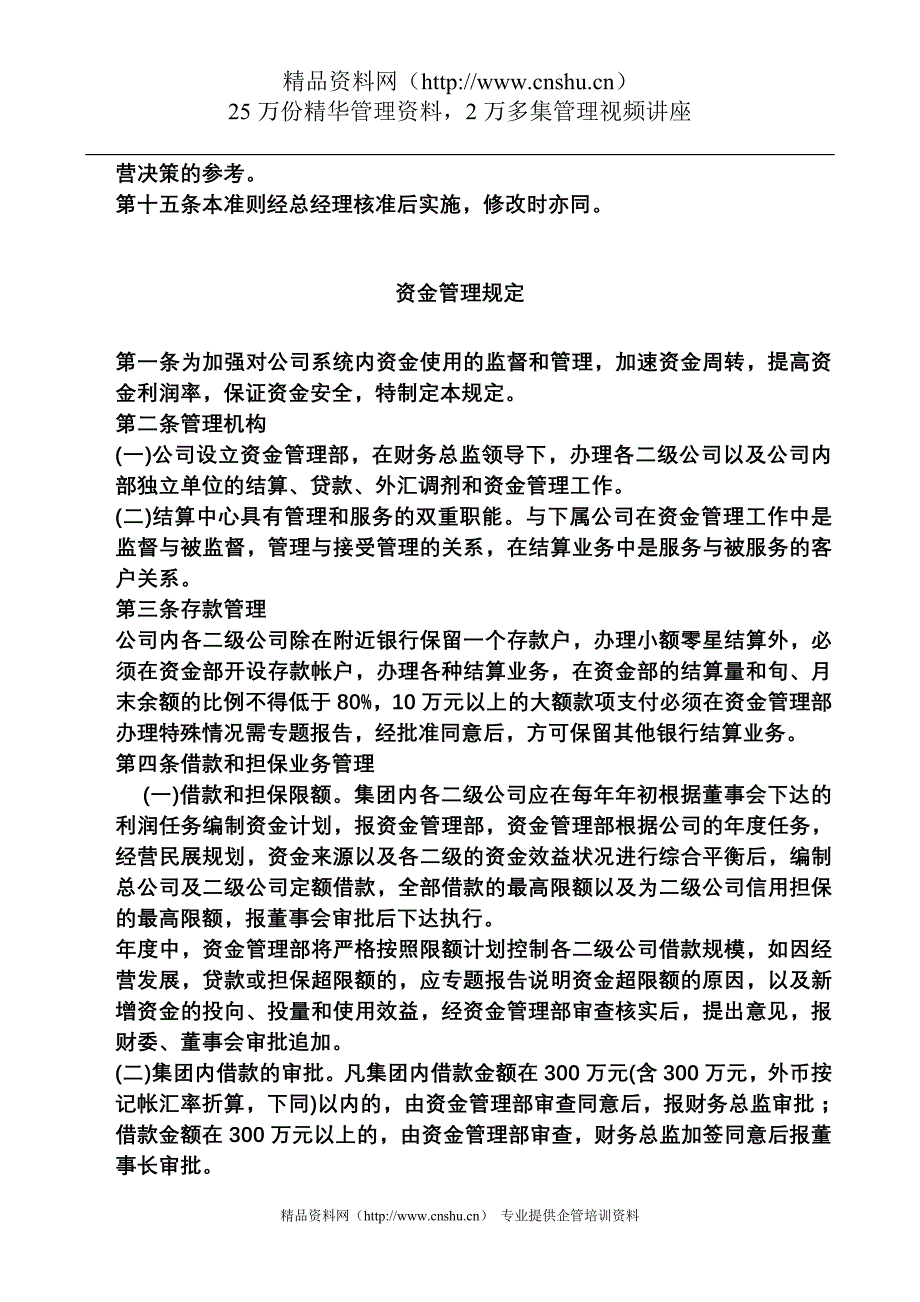 2020年某集团资金管理制度(0)__第3页