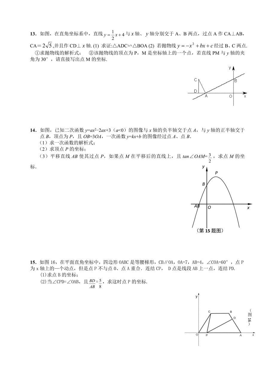 中考数学专题训练_-函数综合题.doc_第5页