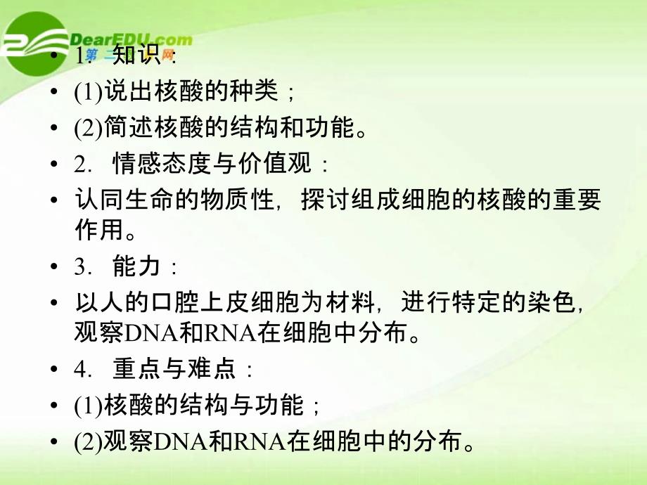 11-12学年高中生物 2-3遗传信息的携带者----核酸课件 新人教版必修1.ppt_第3页