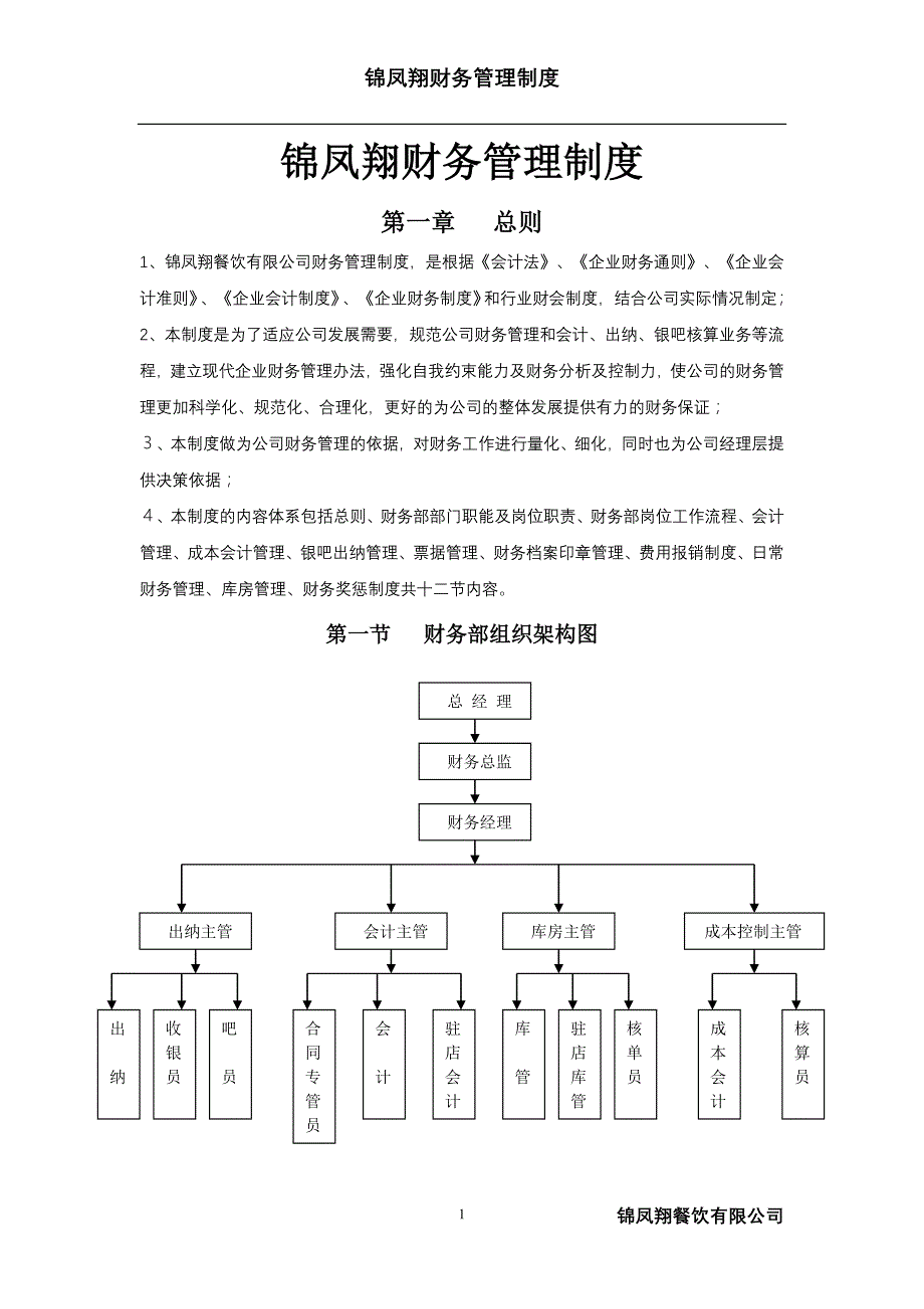 2020年锦凤翔财务管理制度(修改稿)__第1页