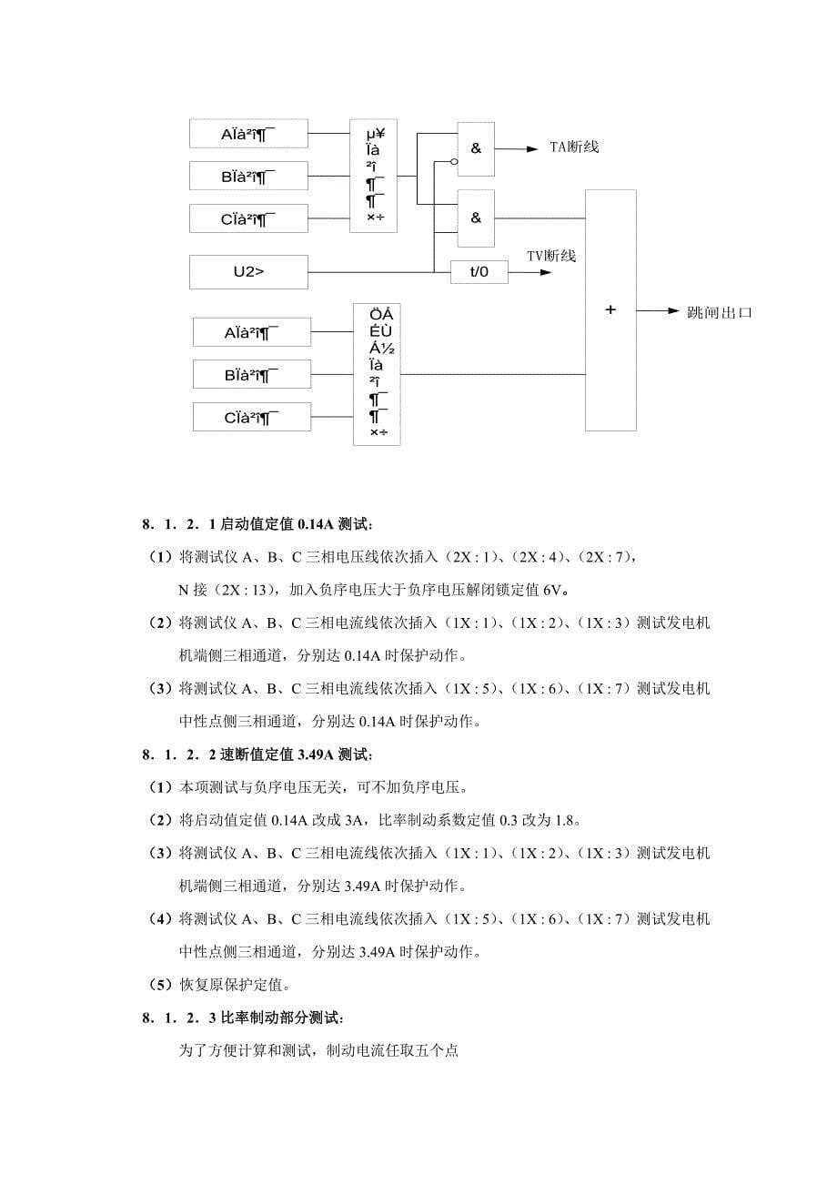 发电机保护现场作业指导书_第5页