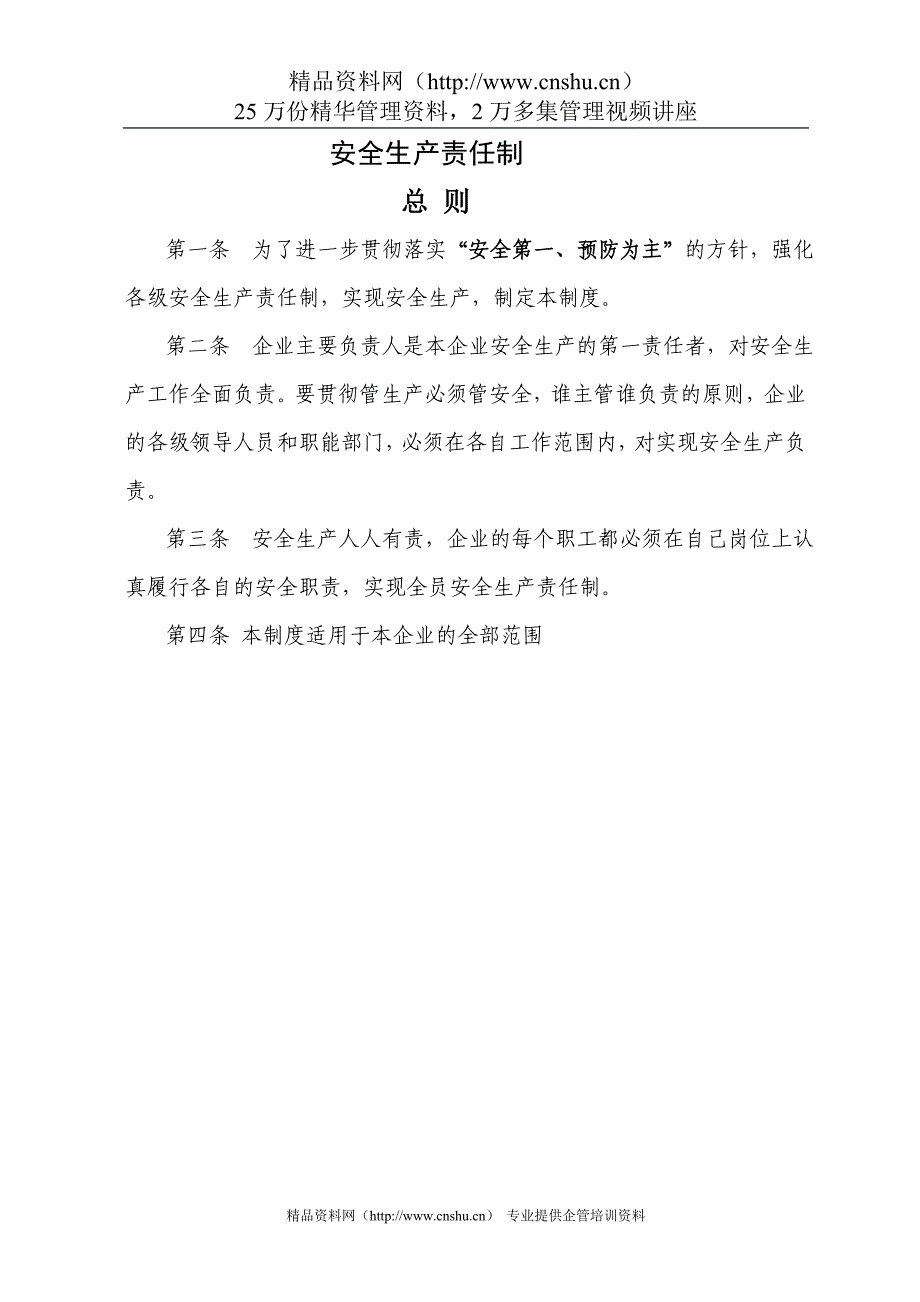 2020年某企业安全生产责任制、管理制度--lubuwei2006__第4页