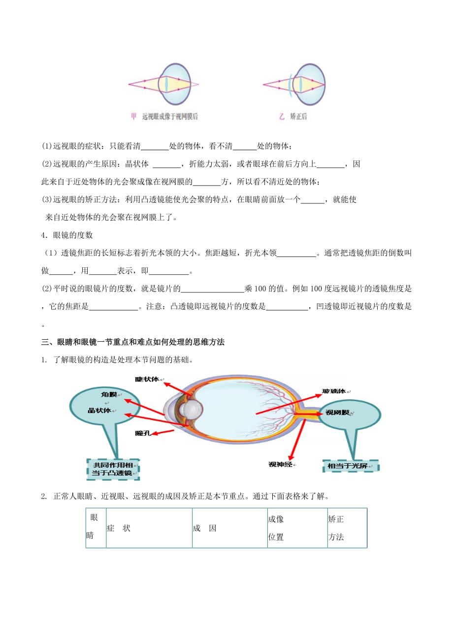 人教版物理八年级上册眼睛和眼镜.doc_第2页