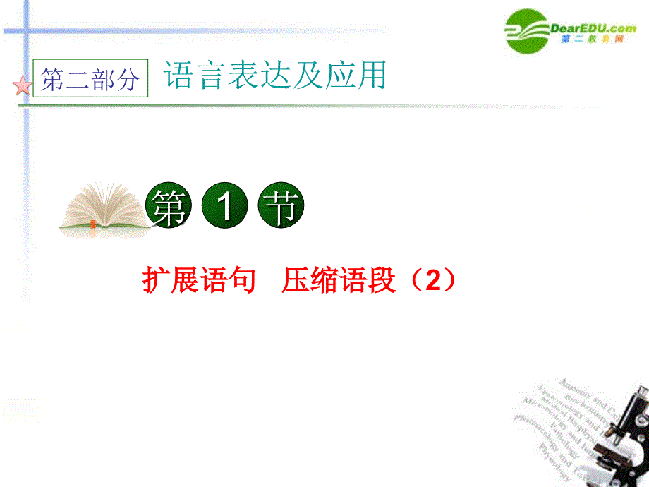 2011届备战高考语文 第二部分第1节拓展语句压缩语段课件（2） 新人教版.ppt_第2页