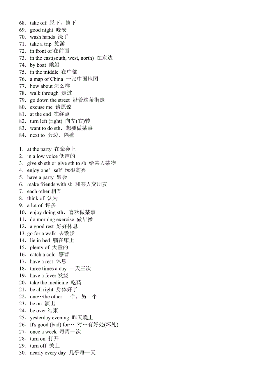 初中英语重点短语大全_第3页