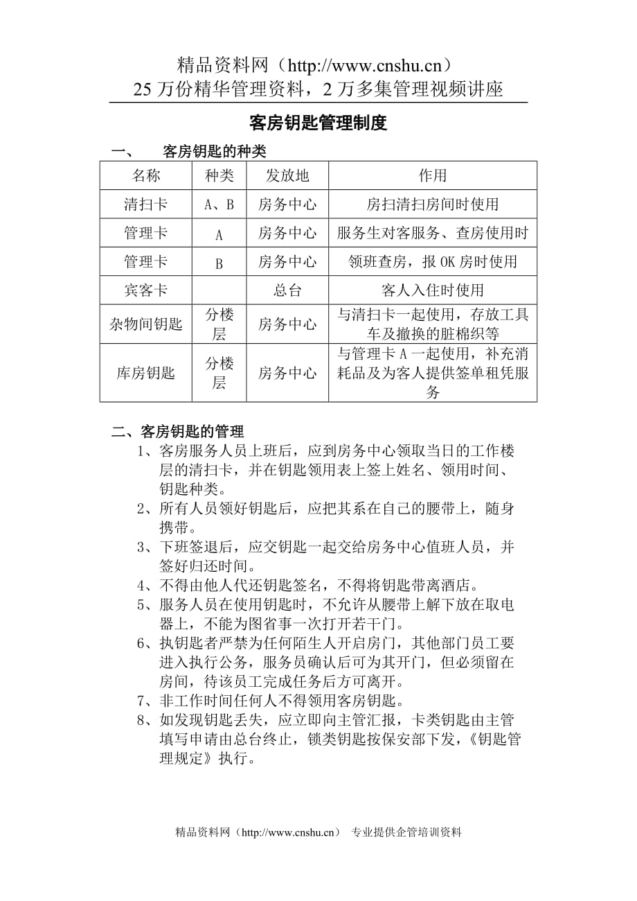 2020年客房钥匙管理制度__第1页