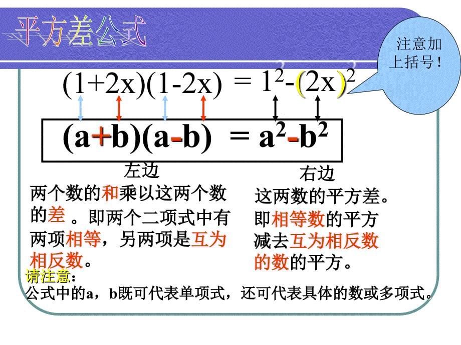 2009年河南省新乡市八年级数学上册平方差公式课件华东师大版.ppt_第5页