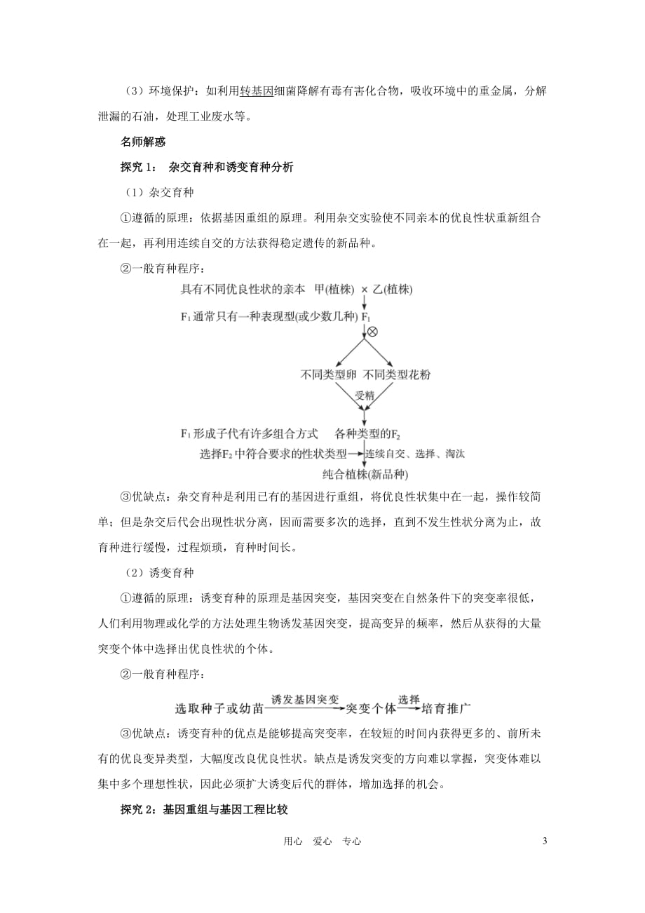 高中生物 第二节生物变异在生产上的应用辅导教案 浙科版.doc_第3页