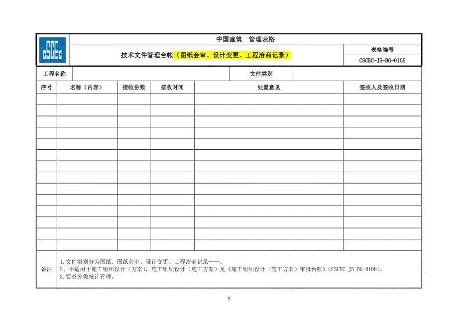 2020年(企业管理手册）技术质量管理手册相关表格_第5页