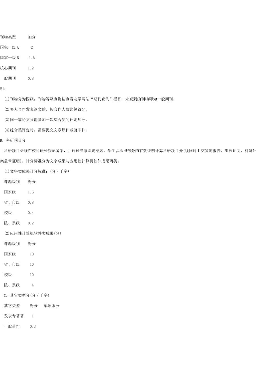 2020年(奖罚制度）上海财经大学奖学金评比实施条例_第4页