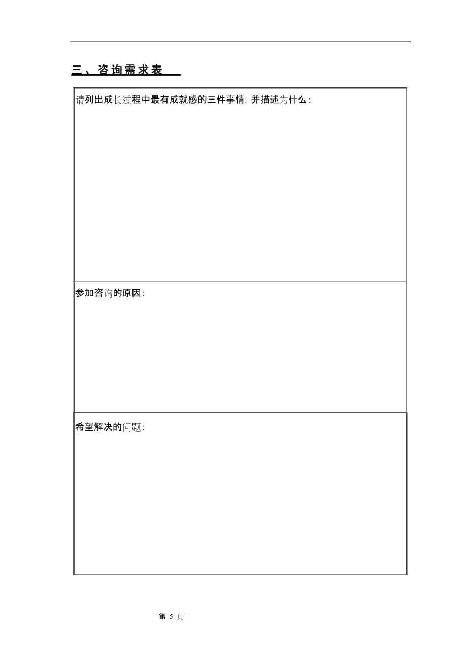 2020年(企业咨询）咨询人员背景信息表模版(zhao)_第5页