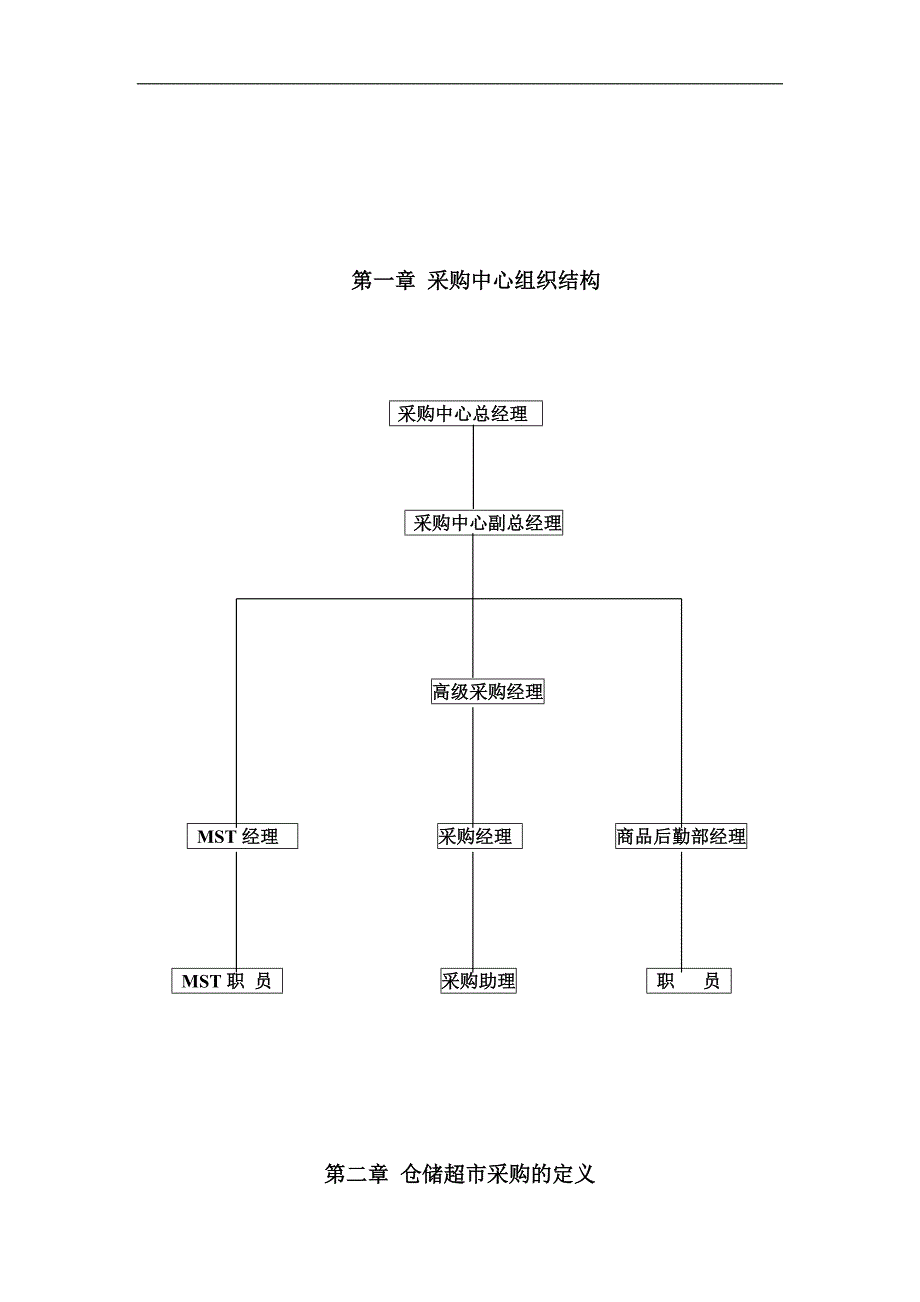 2020年(企业管理手册）采购管理手册(doc 49)--采购中心组织结构_第1页