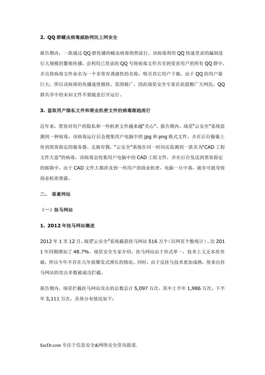 2020年(年度报告）瑞星XXXX年中国信息安全综合报告_第5页