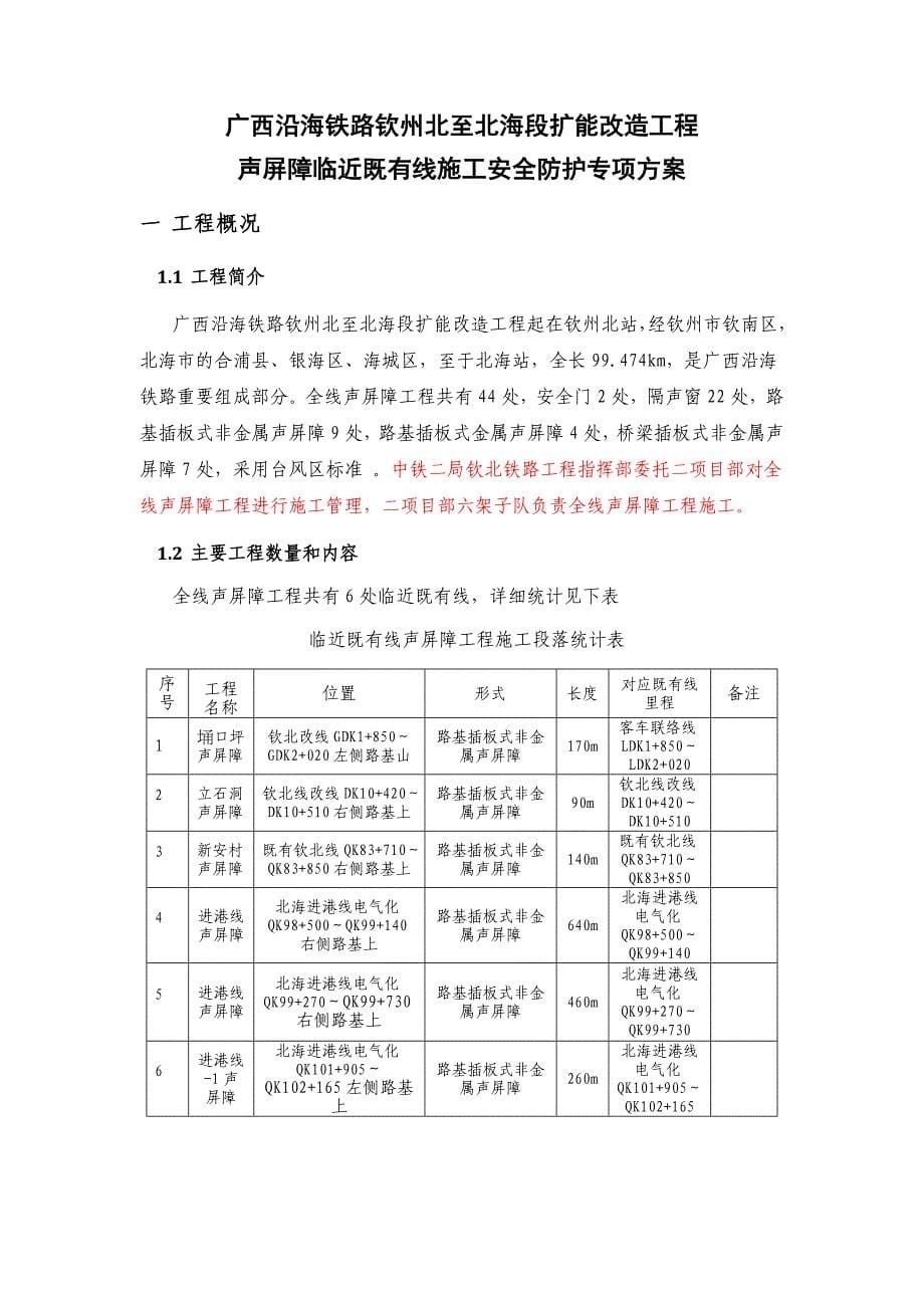 声屏障临近既有线施工安全防护方案_第5页