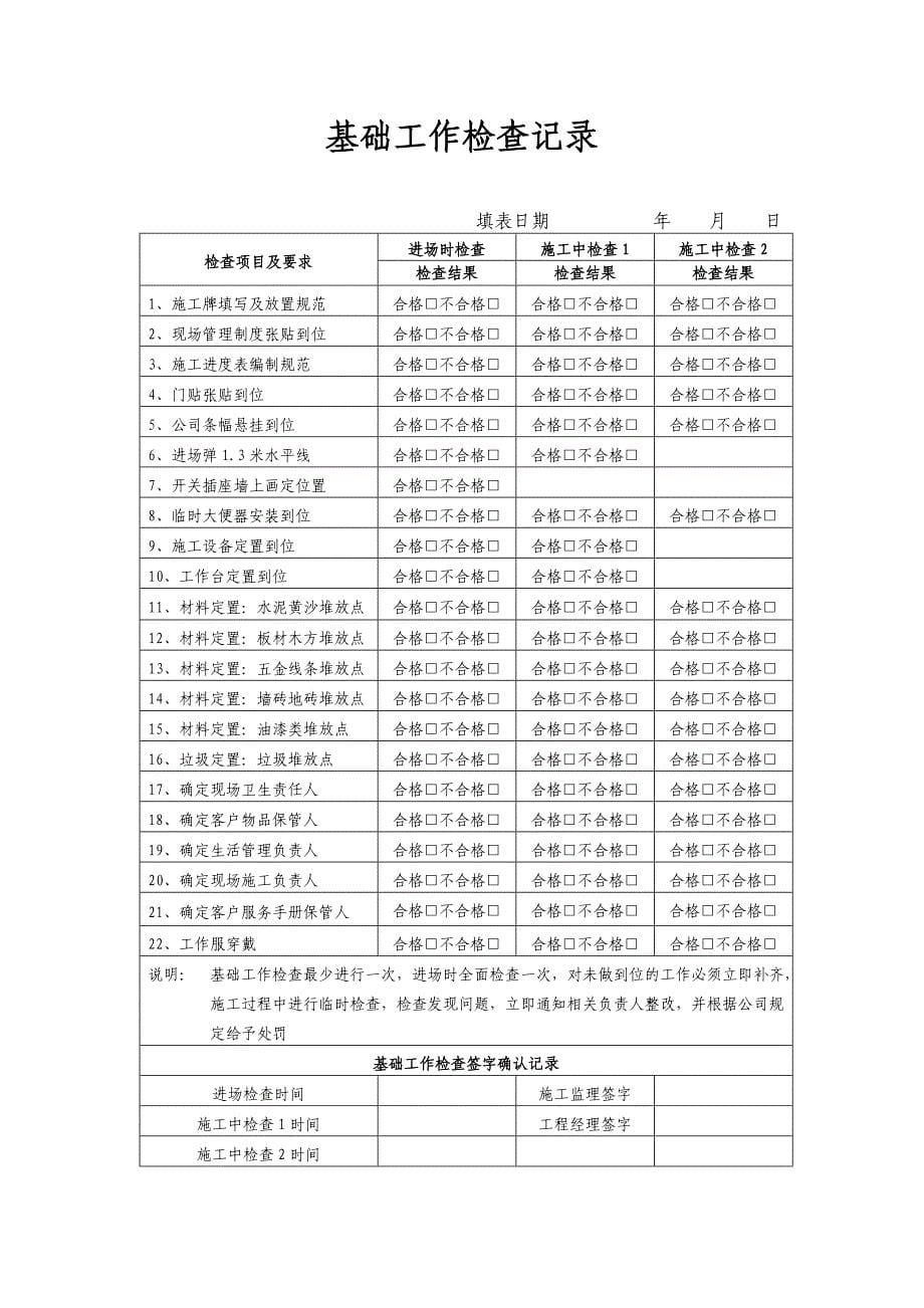 2020年(企业管理表格）家装公司必备常用表格_第5页