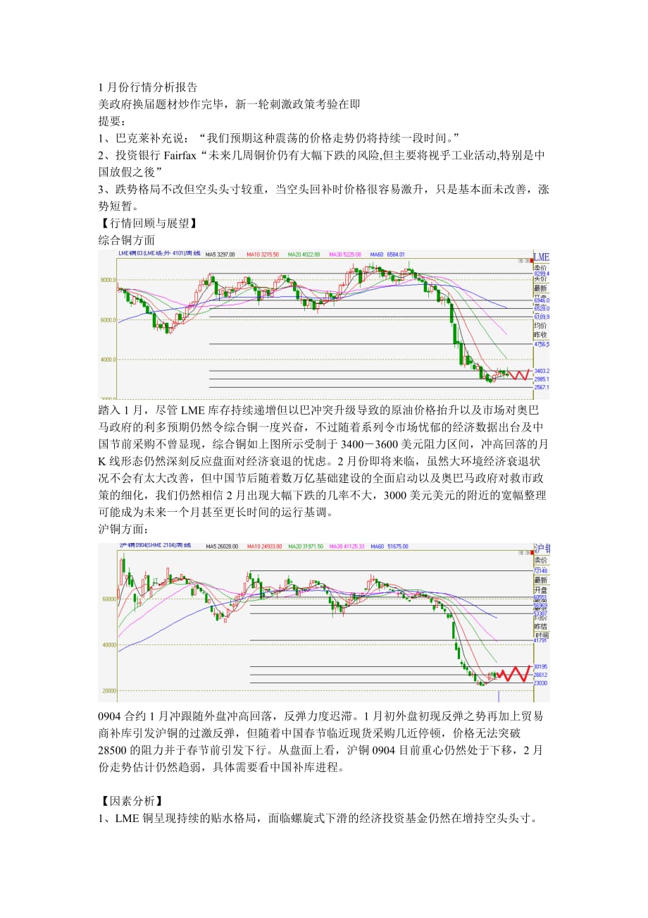 2020年(年度报告）1月份行情分析报告_第1页