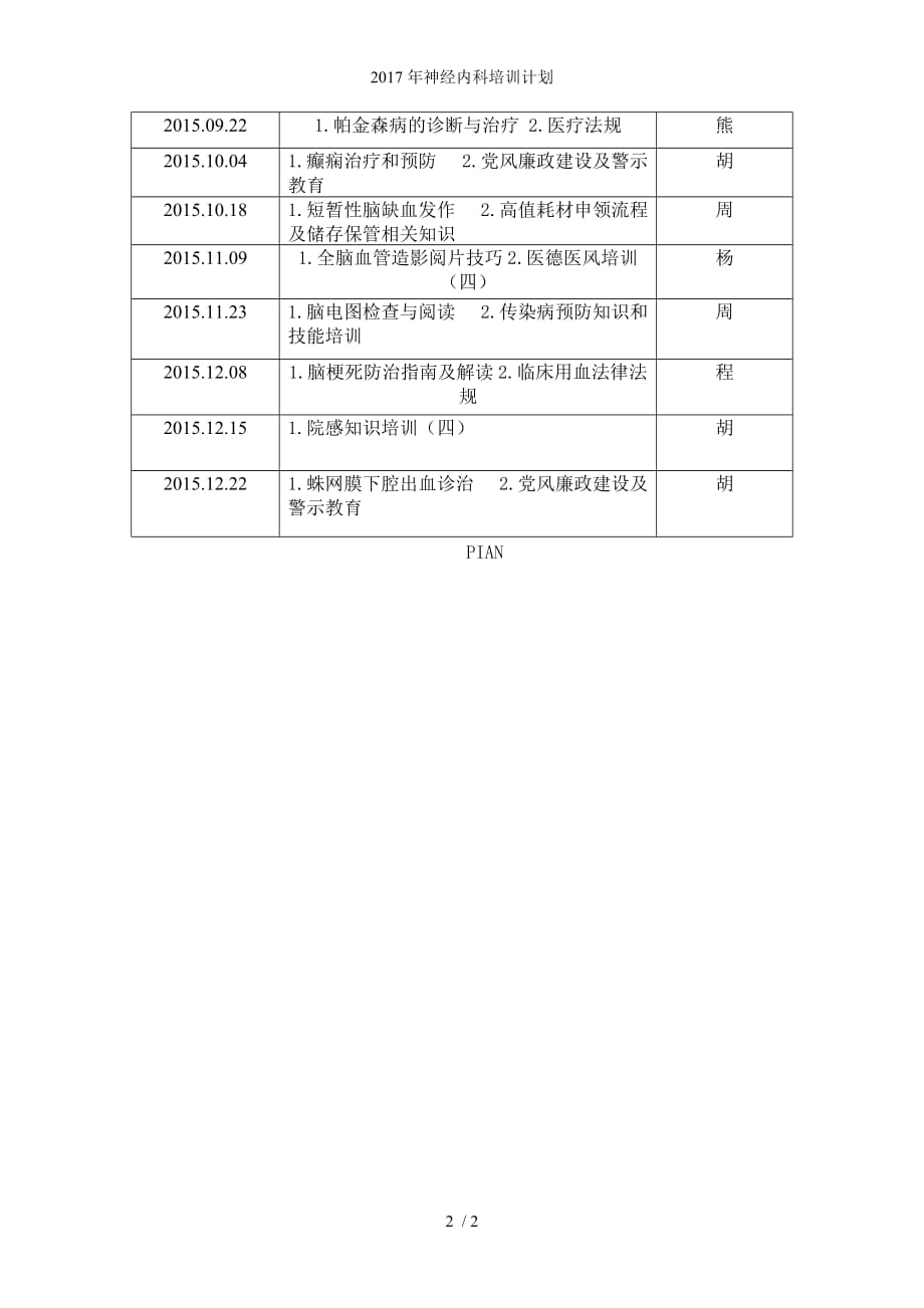 7年神经内科培训计划_第2页