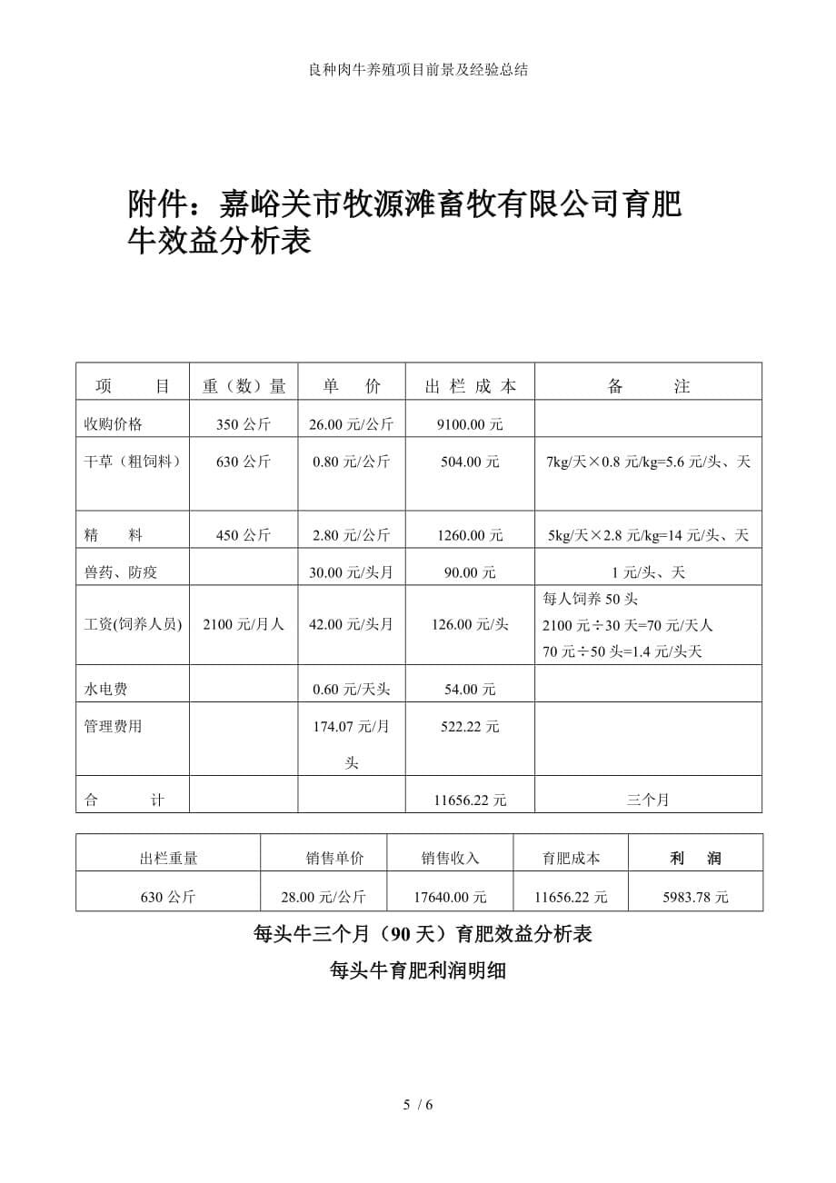 良种肉牛养殖项目前景及经验总结_第5页