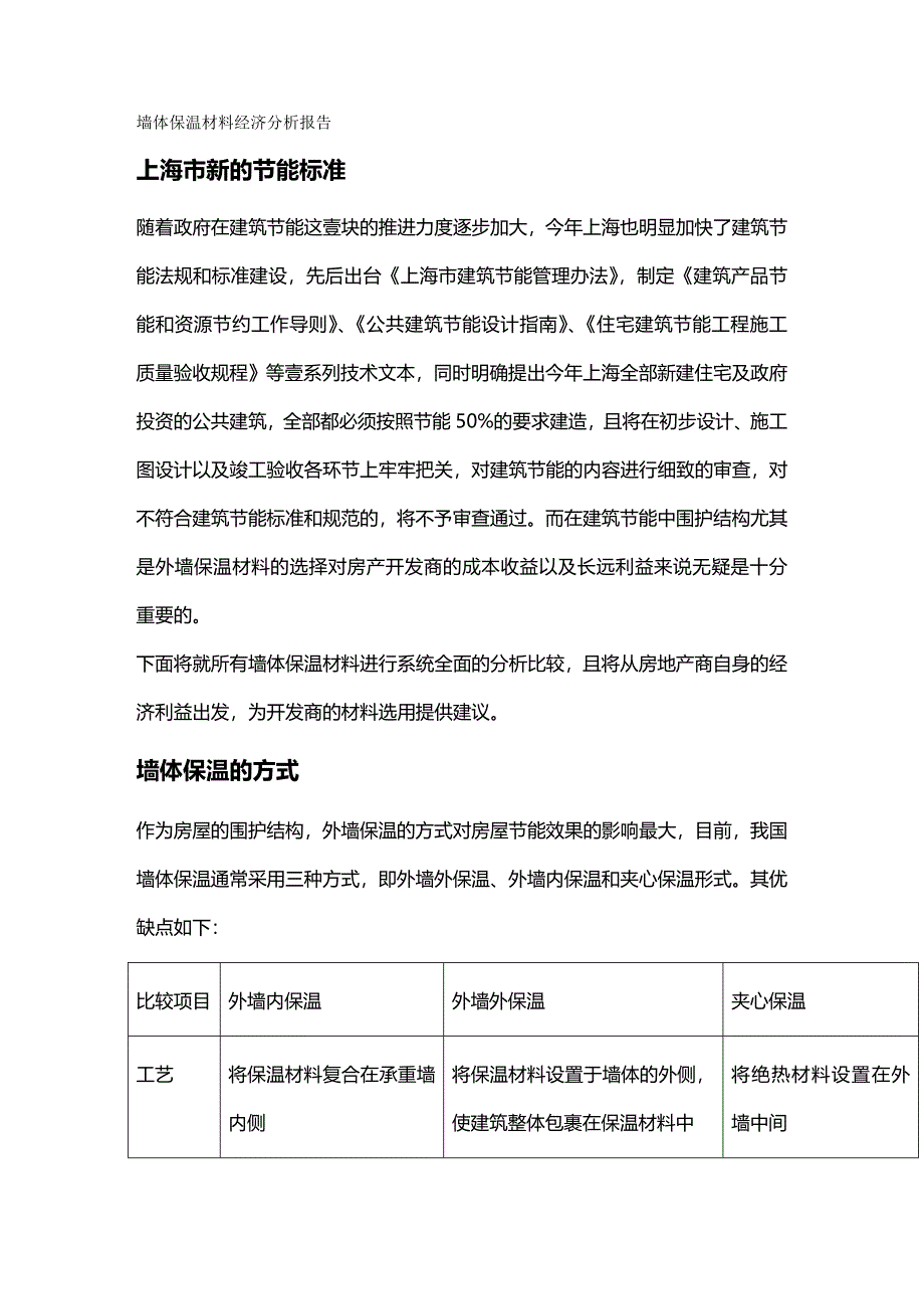 （财务知识）墙体保温材料经济分析报告__第2页