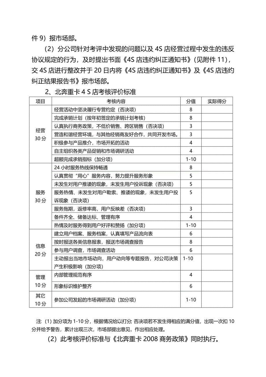 （管理制度)北奔重卡S店管理办法(正式版)_第5页