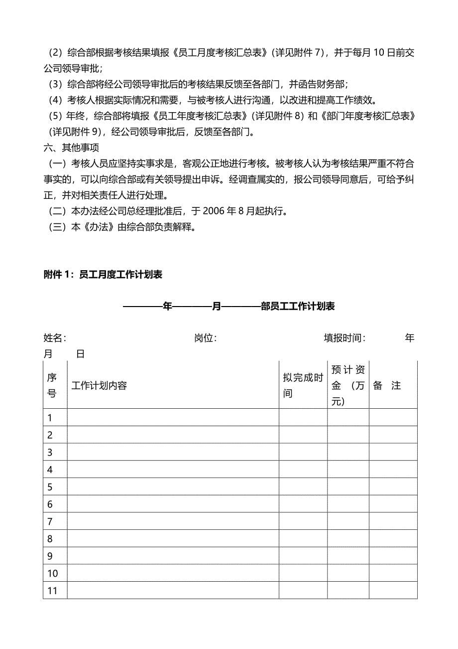 （管理制度)全套公司绩效考核管理办法(附表格)_第5页