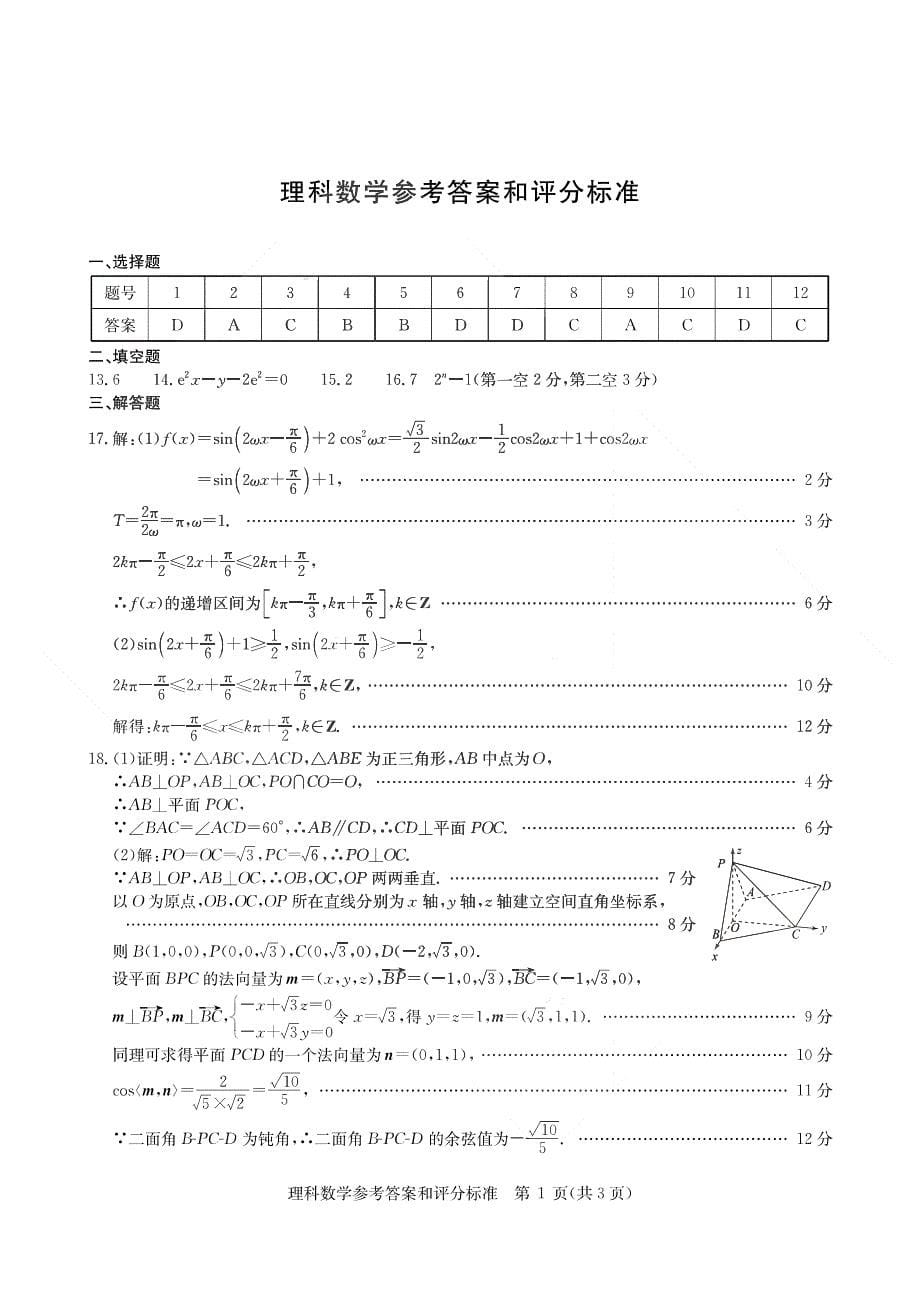 华大新高考联盟名校2020年高考押题考试理科数学试题（详解版）_第5页