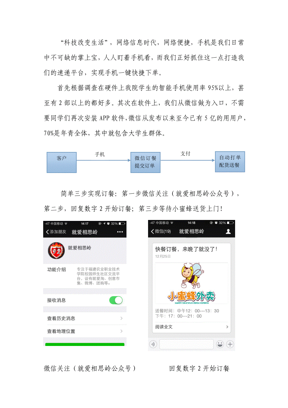 小蜜蜂速递(微信订餐)创业计划书_第4页