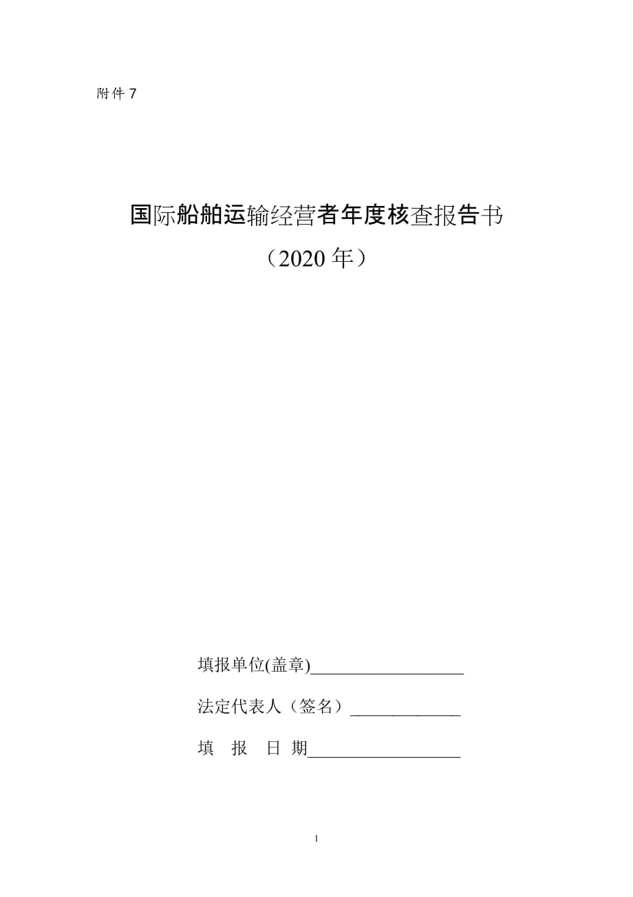 国际船舶运输经营者年度核查报告书_第1页