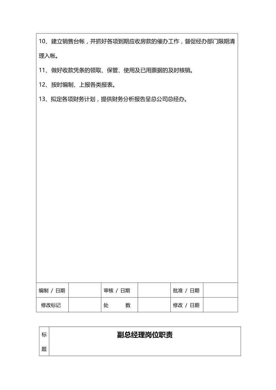 （营销策划)房地产营销策划部岗位职责制度_第5页